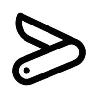 pocket knife icon from camping collection. Thin linear pocket knife, knife, pocket outline icon isolated on white background. Line pocket knife sign, symbol for web and mobile vector