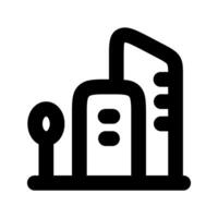 Building icon isolated on background. vector