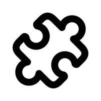 Jigsaw puzzle piece flat icon for apps and websites vector