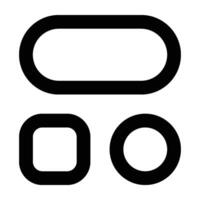 Editable widget icon. Black, line style, transparent white background. Perfect for web and app interfaces, presentations, infographics, etc vector