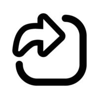 Share icon with square and arrow illustration on background vector