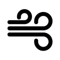 Blowing wind line icon. Windy weather symbol. Windy blow outline collection. vector