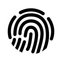 Fingerprint icon. Touch ID icon isolated on background. ID app icon. icon for web site, app or multimedia. UI UX. vector