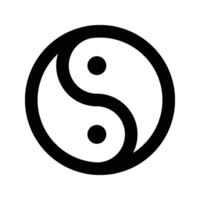 Yin Yang Symbol isolated on background vector