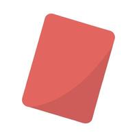 A red card with a white background vector