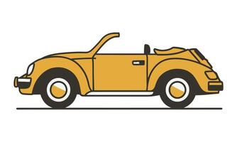 A cartoon car with a top down on a white background vector