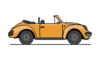 A cartoon car with the top down on a white background vector