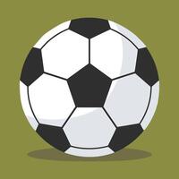 A soccer ball on a green background vector