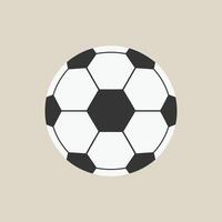 A soccer ball icon on a beige background vector