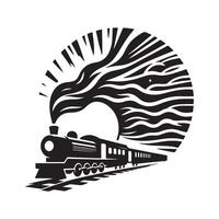High-Quality Train Silhouettes for Diverse Design Applications vector