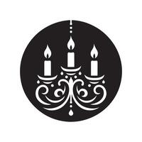 Timeless Candle Silhouettes for Custom Stickers and Labels vector