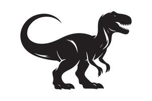 Dinosaur Silhouettes for Educational Worksheets and Graphics vector