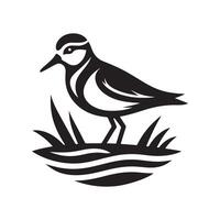 Plover Silhouette Vectors Pack Perfect for Bird-Themed Branding