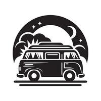 Explore with Camper Van Silhouette Vectors Perfect for Maps