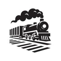 Train Silhouette Vectors Perfect for Scenic Railway Graphics
