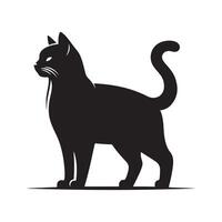 Simple Cat Silhouette Vectors for Elegant and Minimal Art