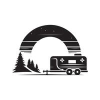 Trailer Silhouette Vectors Suitable for Branding, Advertising, and Packaging