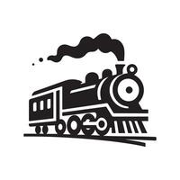 Train Silhouettes Great for Station Signage and Branding vector