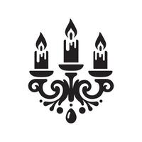 Handcrafted Candle Silhouettes for Unique Design Projects vector