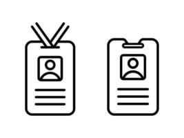 ID Card icon collection. Employee clerk card, driver license, Identification card, Identification Card outline. vector