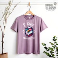 Flat Lay Minimal Tee Display with Shadow Play psd