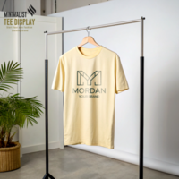 Clean White Tee Display Mockup with Shadows psd
