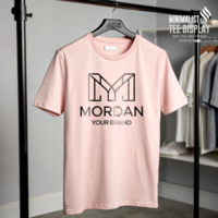 Minimalist Graphic Tee Mockup with Subtle Shadows psd