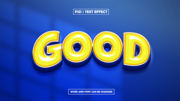 Good Text Effect, Editable 3D Text Style Effect psd