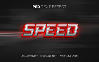 Editable Speed Text Effect psd