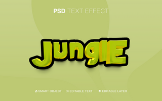 3D Jungle Text Effect psd