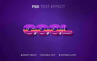 3D Editable Modern Cool 8s Text Effect psd