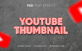 3D Editable Media Thumbnail Text Effect psd