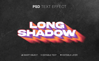 Editable Gradient Misty Shadow Text Effect psd