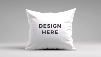 Pillow mockup on light gray background for art placement psd