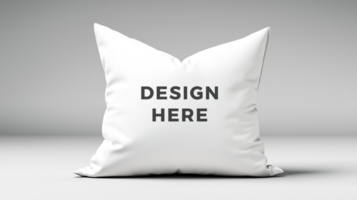 Pillow mockup on light gray background for design placement psd