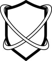 black shield without background vector