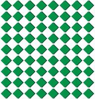 Rhombus rectangle pattern dark green colors on a white background. vector