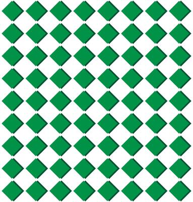 Rhombus rectangle pattern dark green colors on a white background.