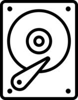 Outline External Hard Drive Icon vector