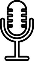 Outline Microphone Icon vector