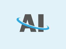 Abstract Letter AI logo Design. AI Initial Logo design Monogram for business and company.AI logo, AI letter logo design. vector