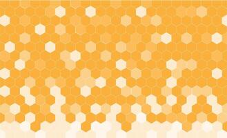 Yellow, orange beehive background. Honeycomb, bees hive cells pattern. Bee honey shapes background design. vector