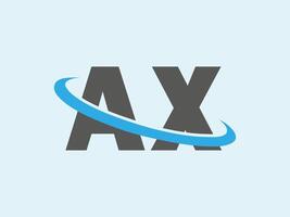 Abstract Letter AX logo Design. AX Initial Logo design Monogram for business and company.AX logo, AX letter logo design. vector