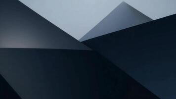 Abstract Geometric Shape of Three Triangles in Blue and Black. video