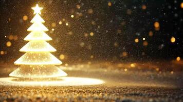 Abstract Background with Gold Bokeh and Black Texture. video
