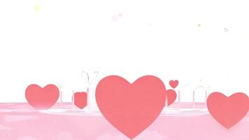 A single, red heart against a white background, with a few faint yellow dots for a light and airy feel. video