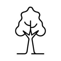 tree line art design, line art icon vector