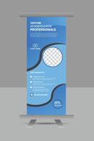 Creative business roll-up banner design and unique template design vector