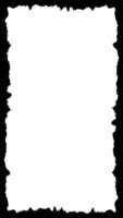 Grunge vertical frame jagged edge border vector