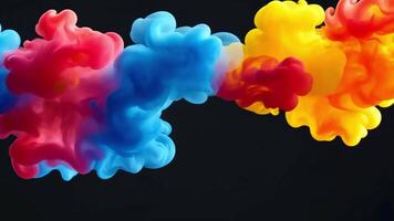 Abstract background with a dark blue color and slight hints of yellow, green, and blue. video
